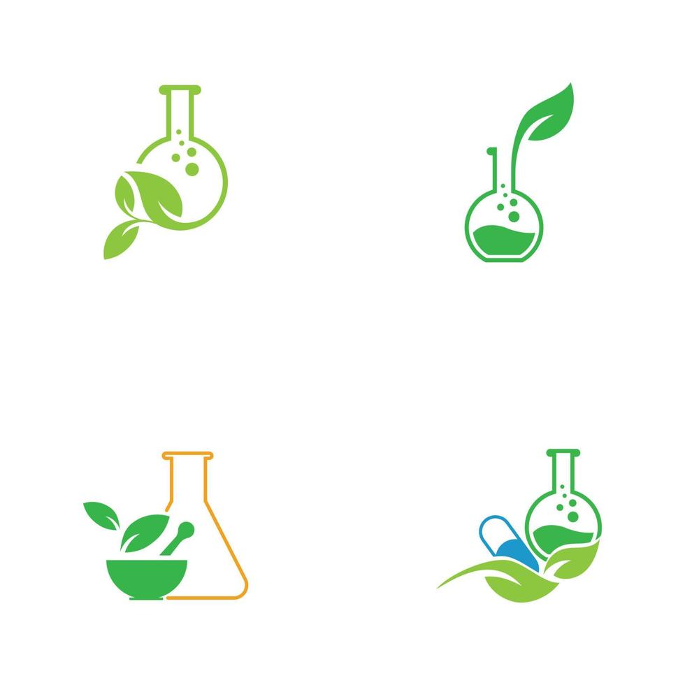 Natural medicine logo images illustration design vector