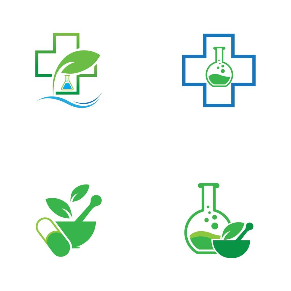 diseño de ilustración de imágenes de logotipo de medicina natural vector