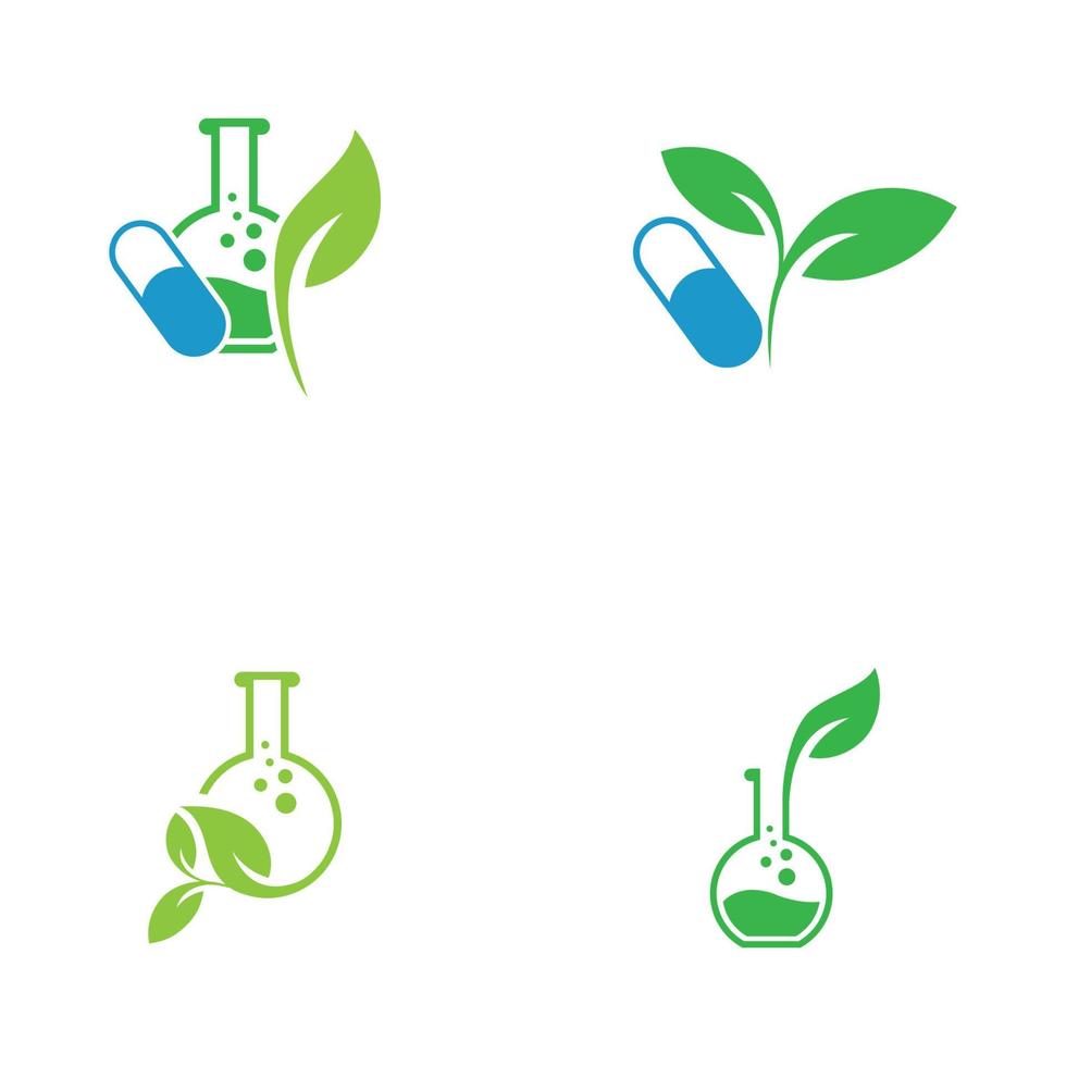 Natural medicine logo images illustration design vector