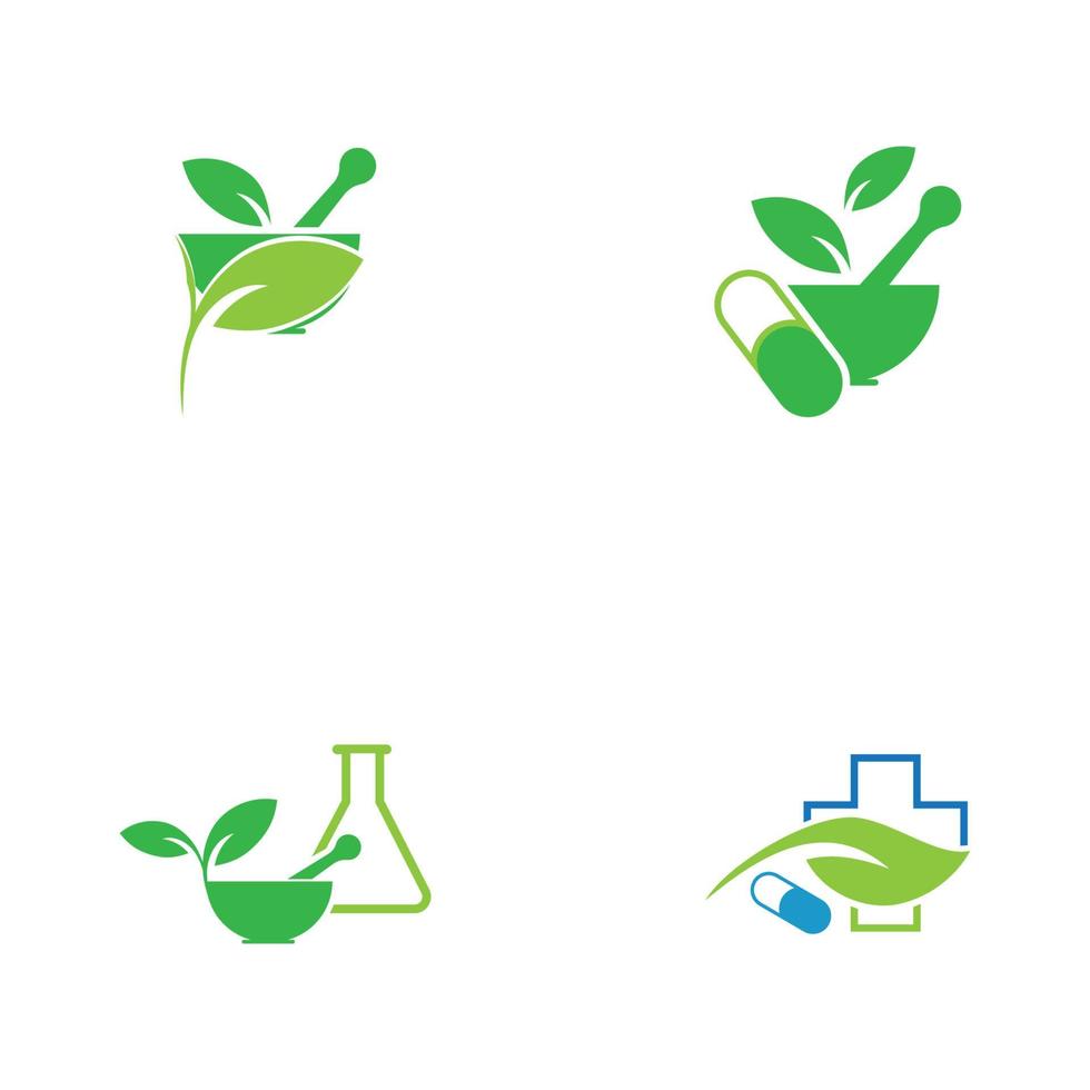 Natural medicine logo images illustration design vector