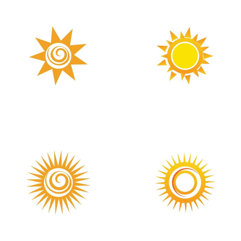 Sun logo icon  Vector illustration design template