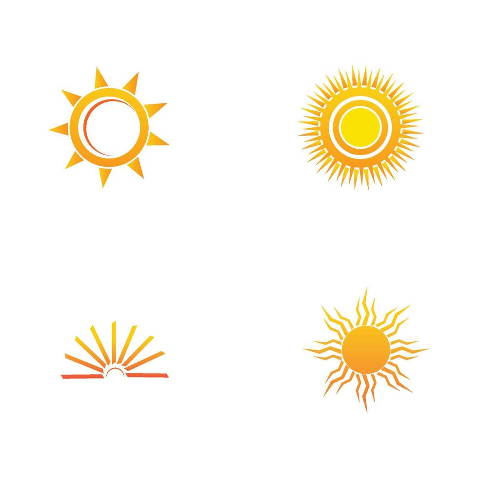 Sun logo icon  Vector illustration design template