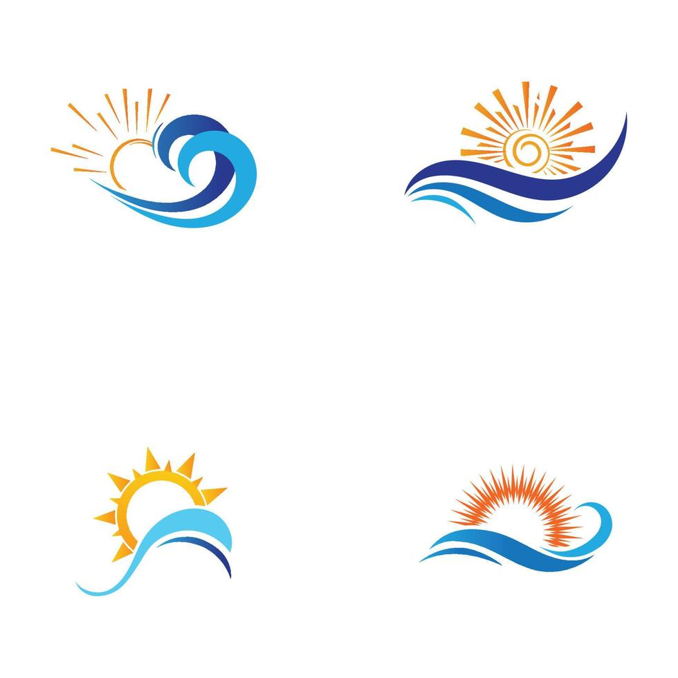 sun and water wave-61 vector
