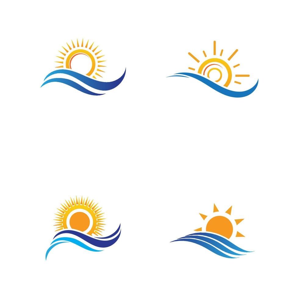 sun and water wave-16 vector