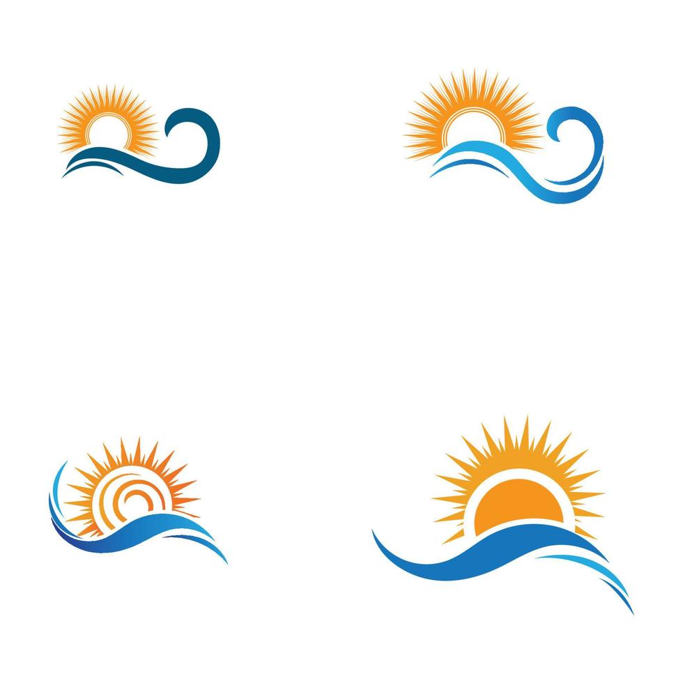 sun and water wave-58 vector