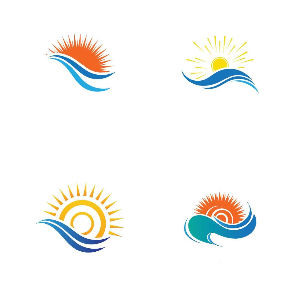 sun and water wave-48 vector