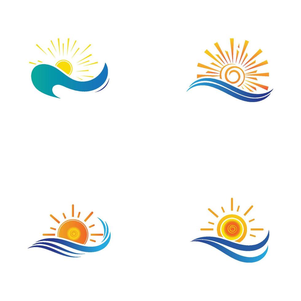 sun and water wave-26 vector