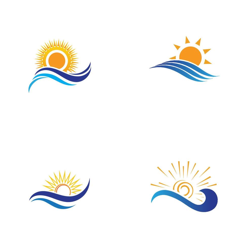 sun and water wave-24 vector