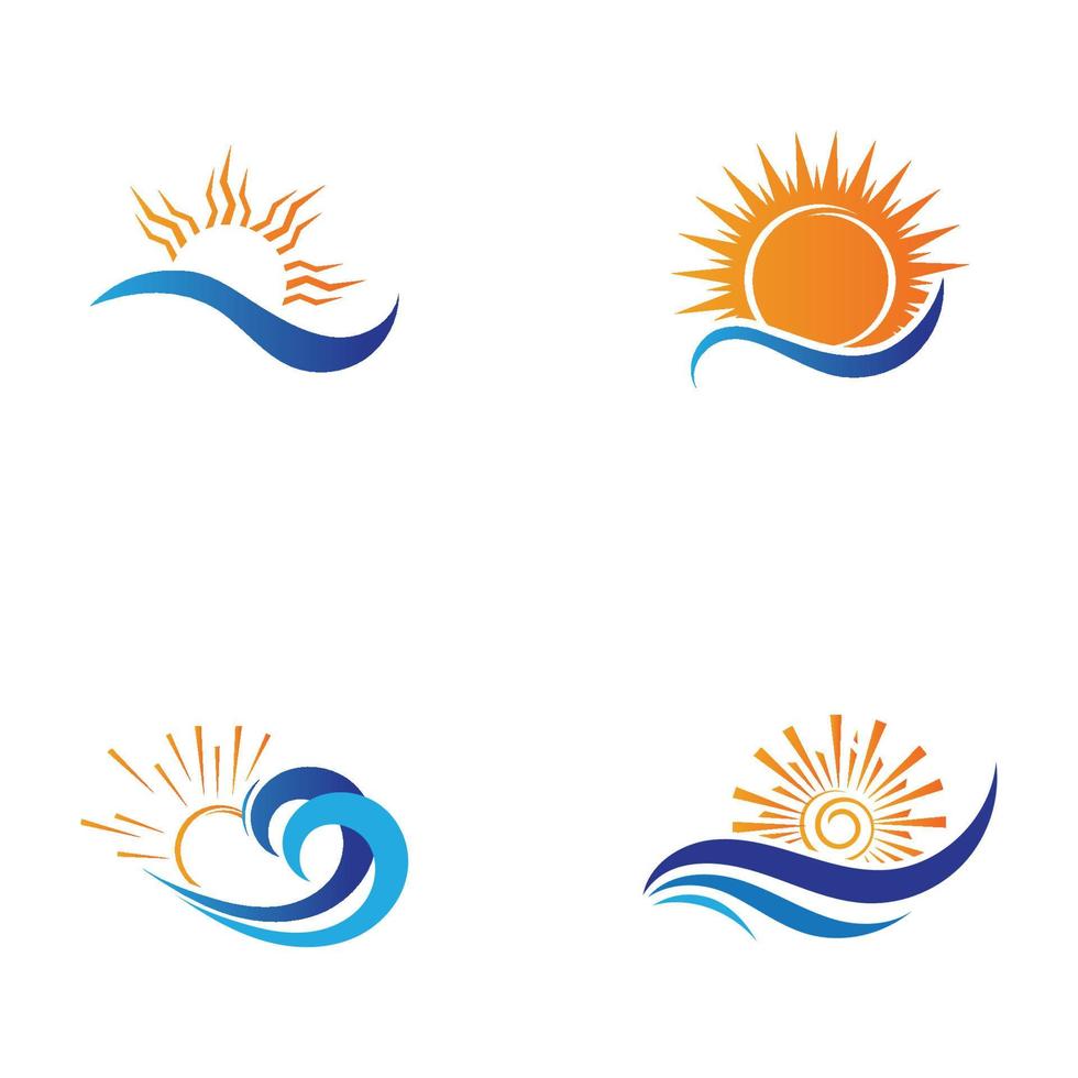 sun and water wave-53 vector