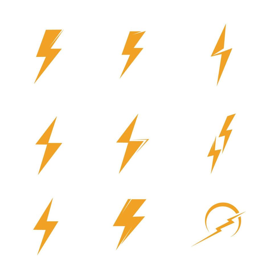 thunderbolt logo illustration vector