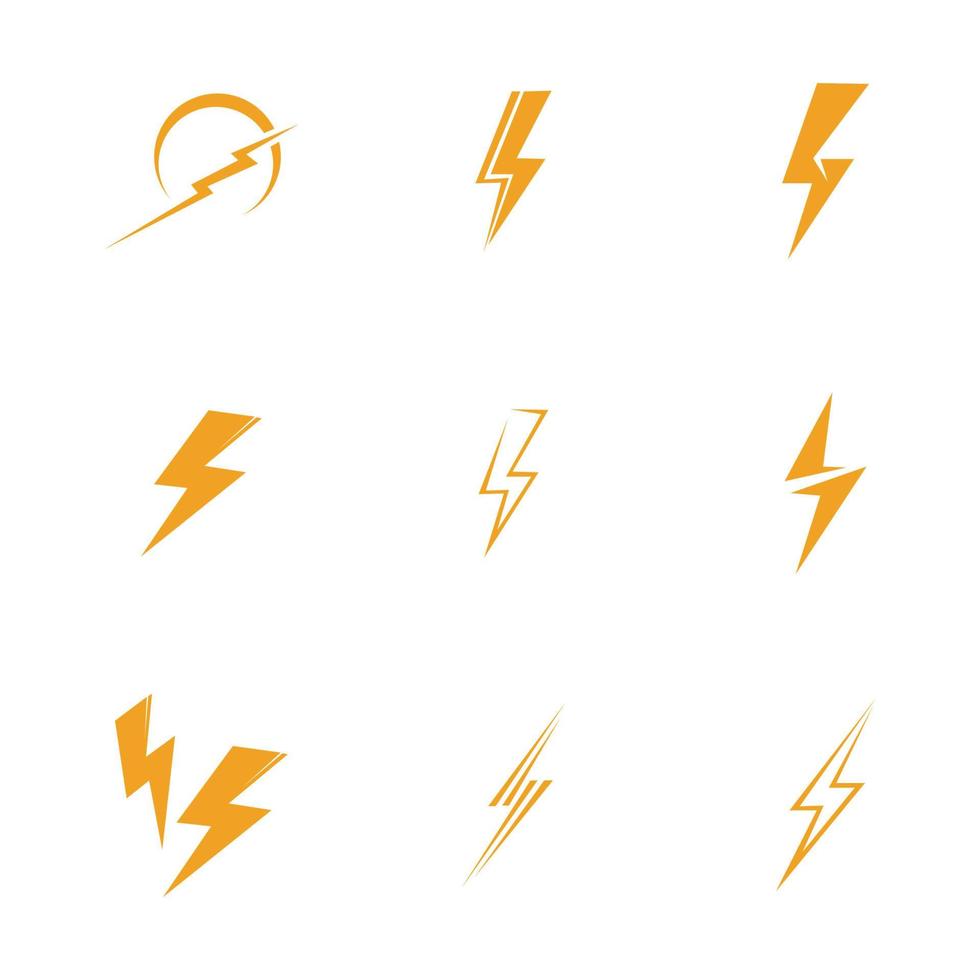 thunderbolt logo illustration vector