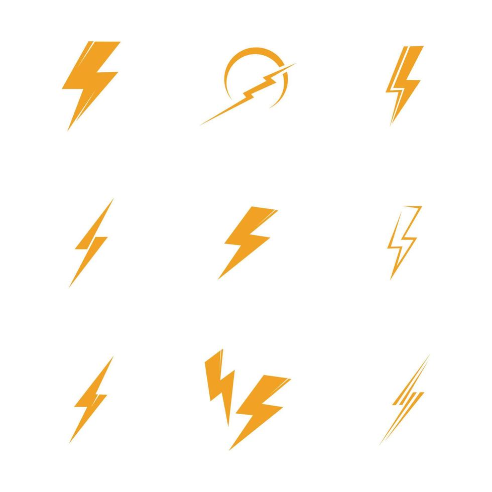 thunderbolt logo illustration vector