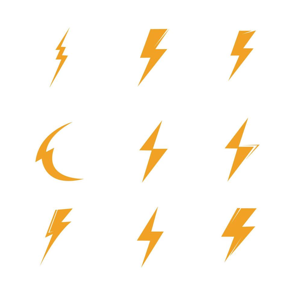 thunderbolt logo illustration vector