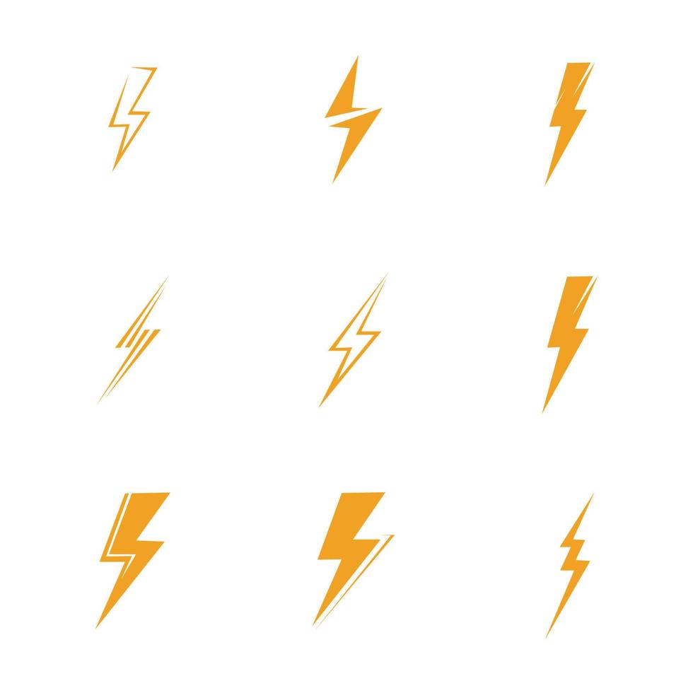 thunderbolt logo illustration vector