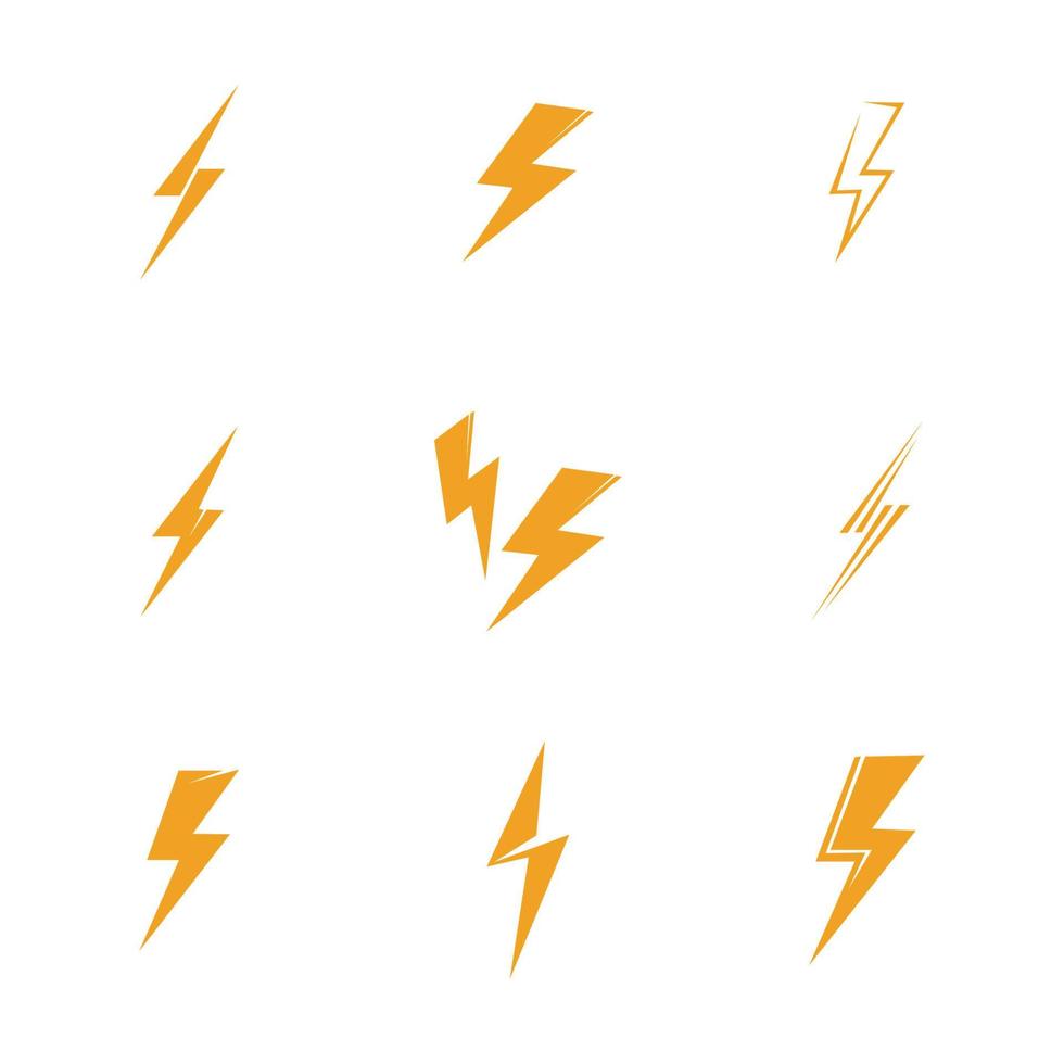 thunderbolt logo illustration vector