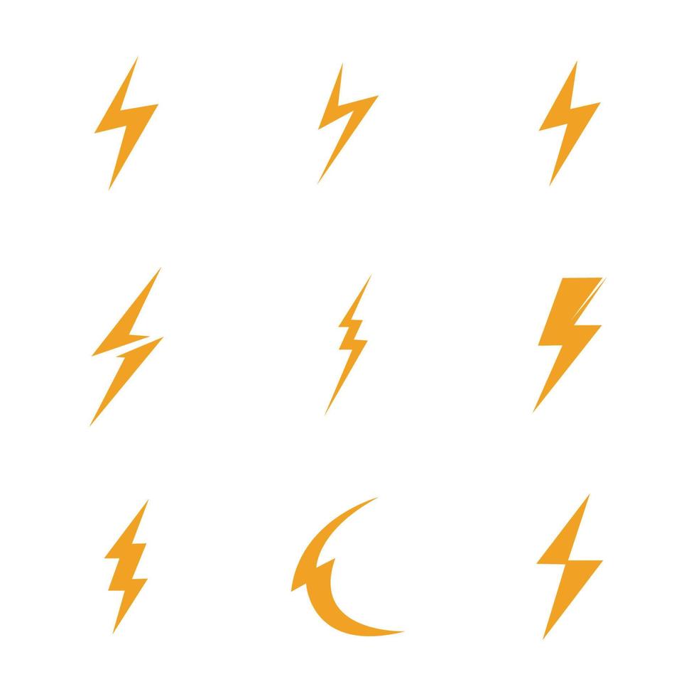 thunderbolt logo illustration vector