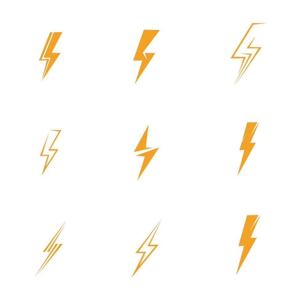 thunderbolt logo illustration vector