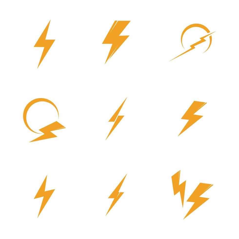 thunderbolt logo illustration vector