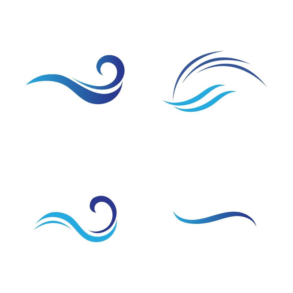 Water wave icon vector