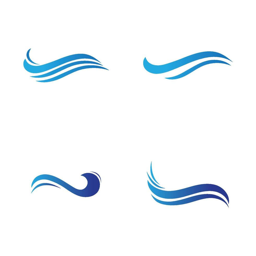 Water wave icon vector