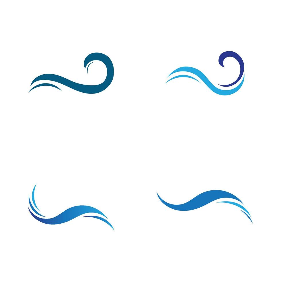 Water wave icon vector