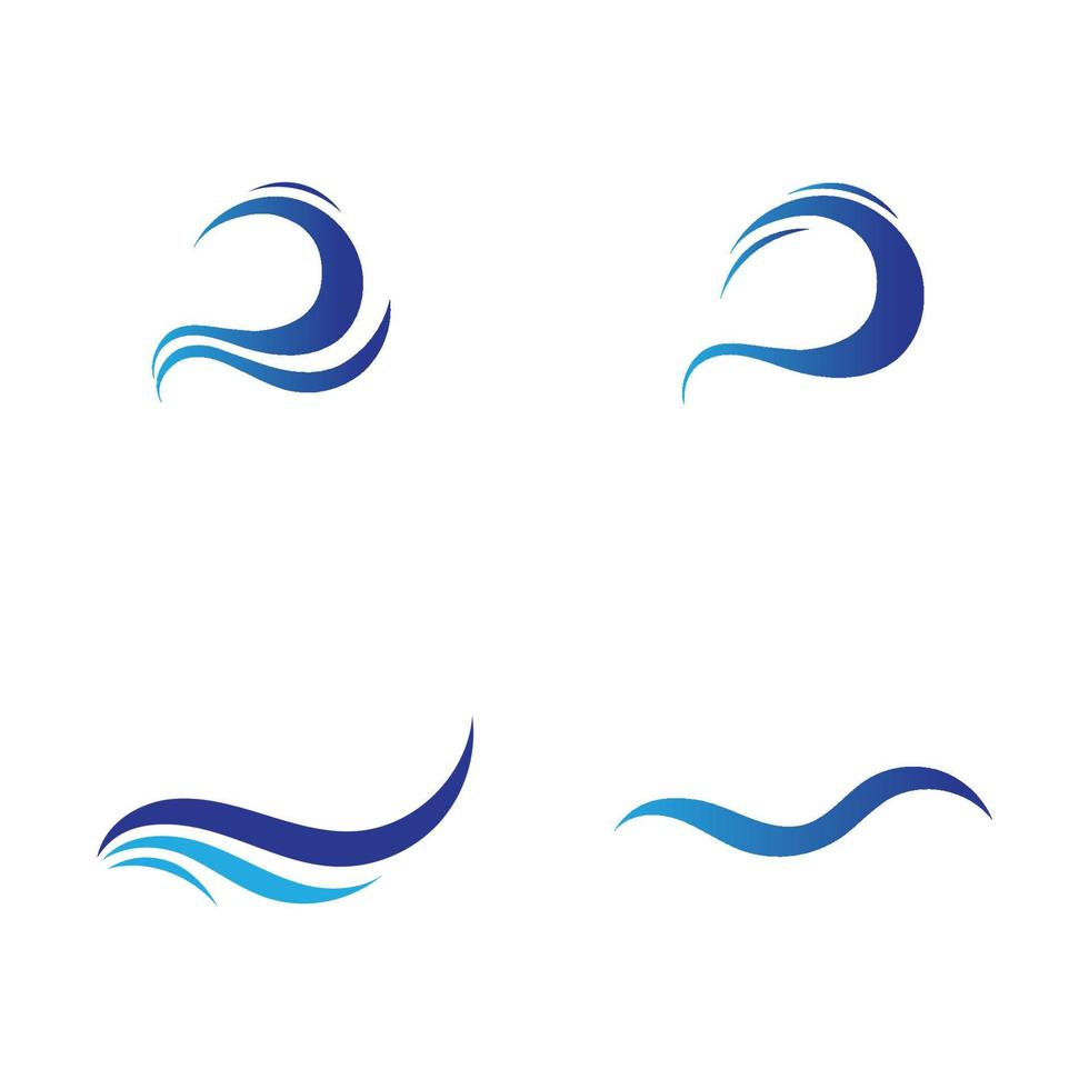 Water wave icon vector