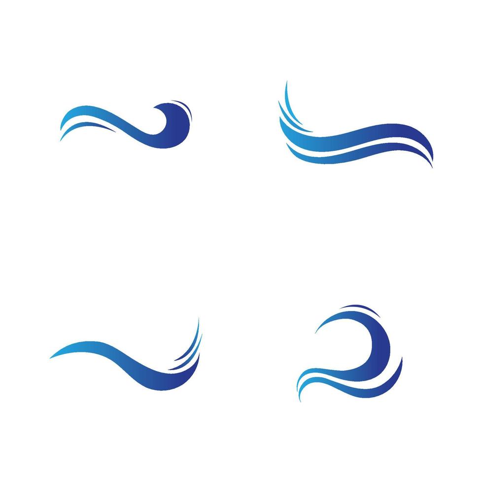 Water wave icon vector