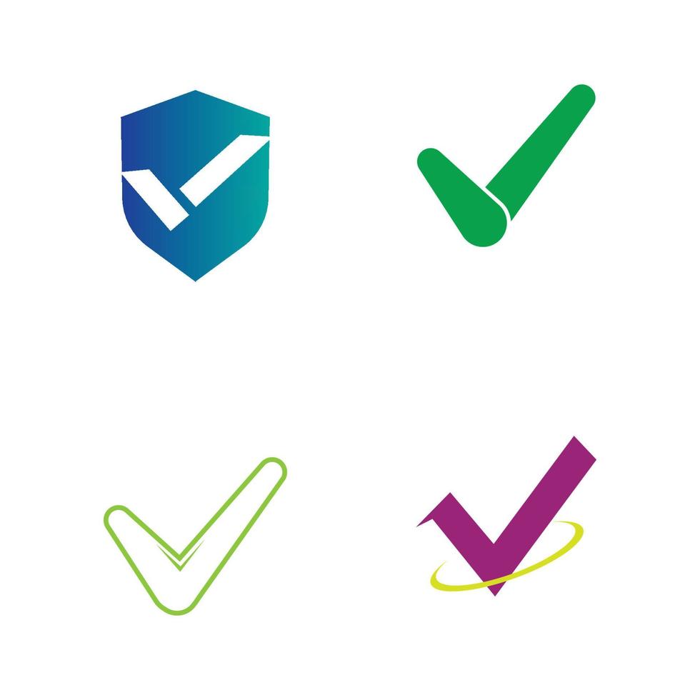 logotipo de marca de verificación vector