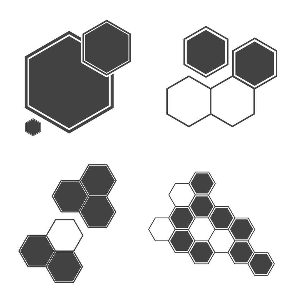 honeycomb logo illustration vector