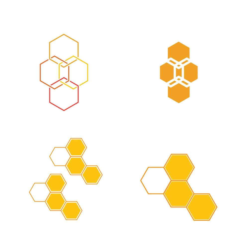 honeycomb logo illustration vector