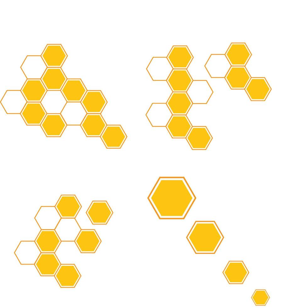 honeycomb logo illustration vector