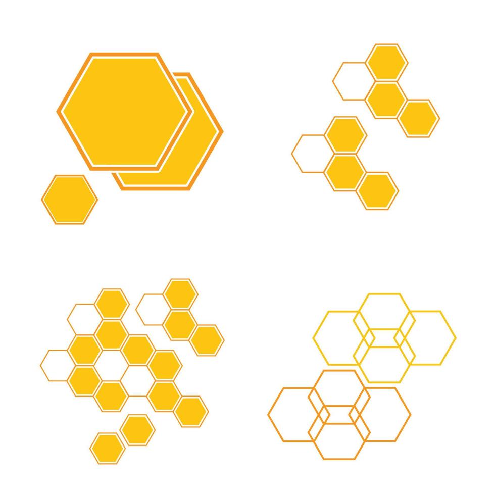 honeycomb logo illustration vector