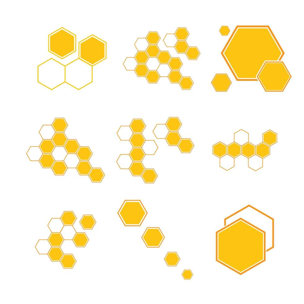 honeycomb logo illustration vector