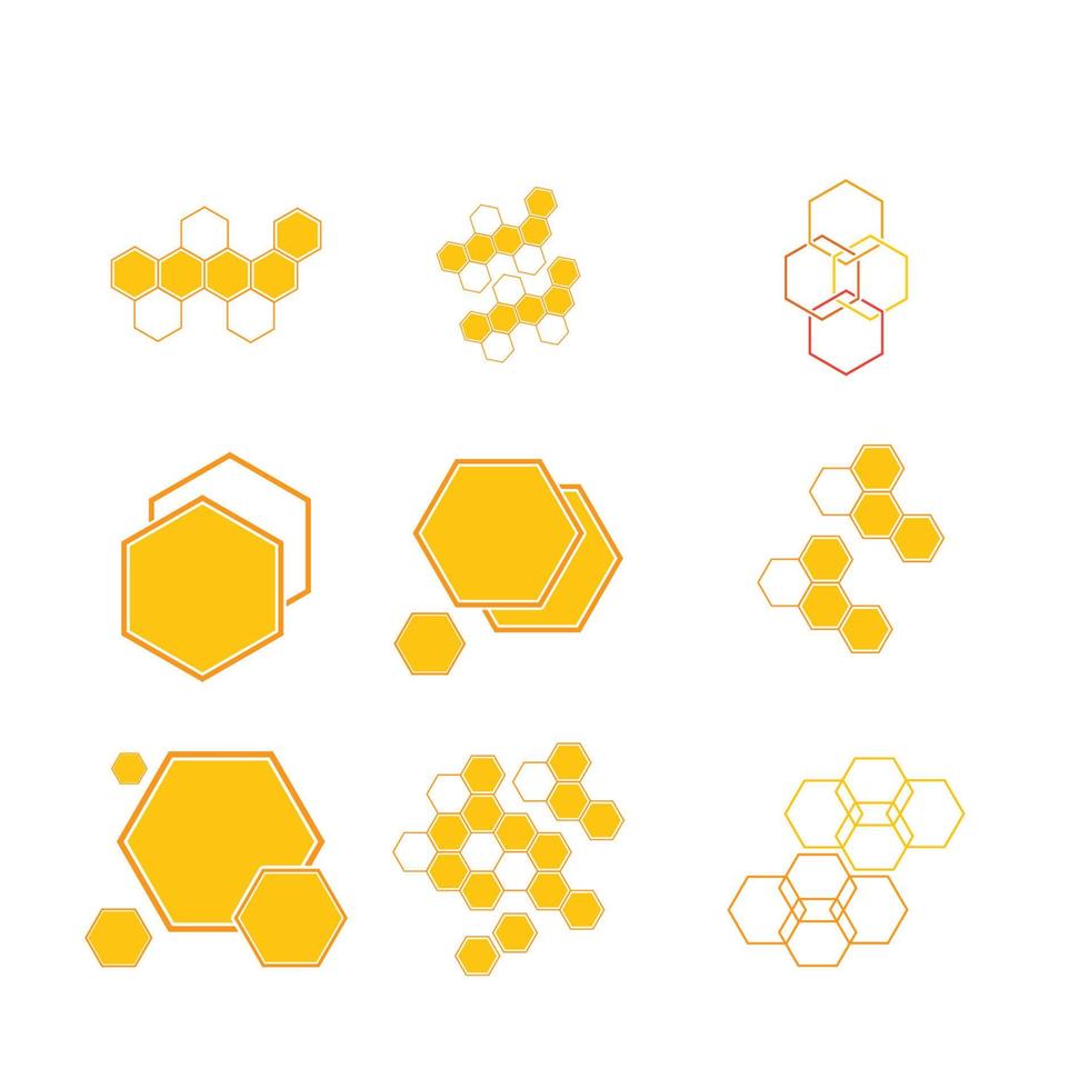 honeycomb logo illustration vector
