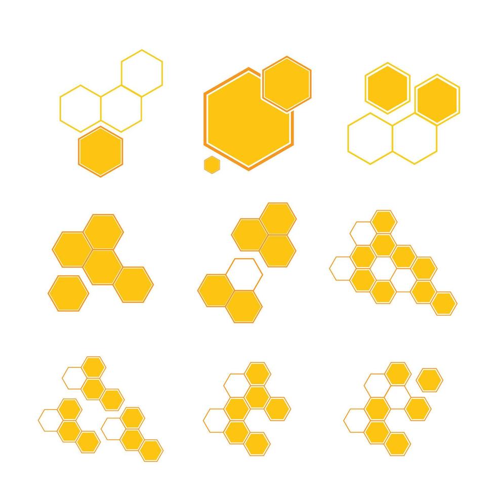 honeycomb logo illustration vector