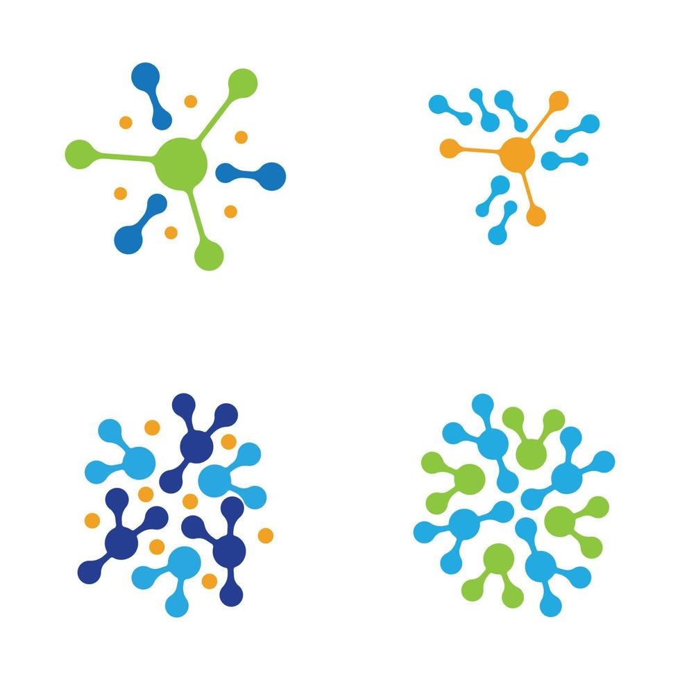 molecule logo vector