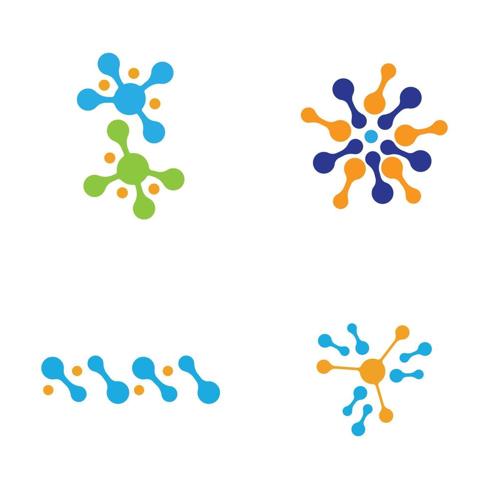 molecule logo vector