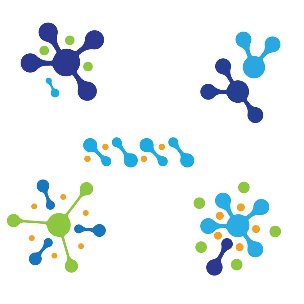 molecule logo vector