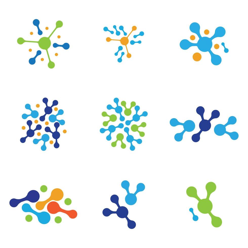 molecule logo vector