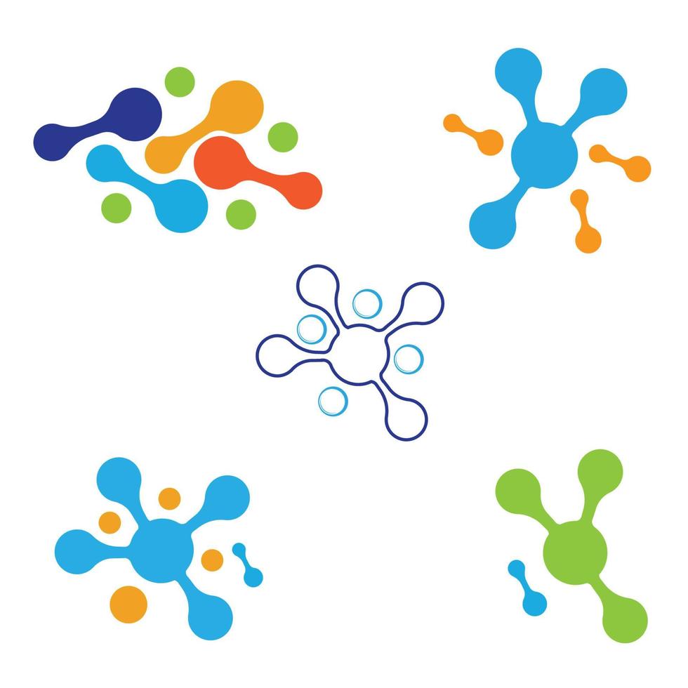molecule logo vector