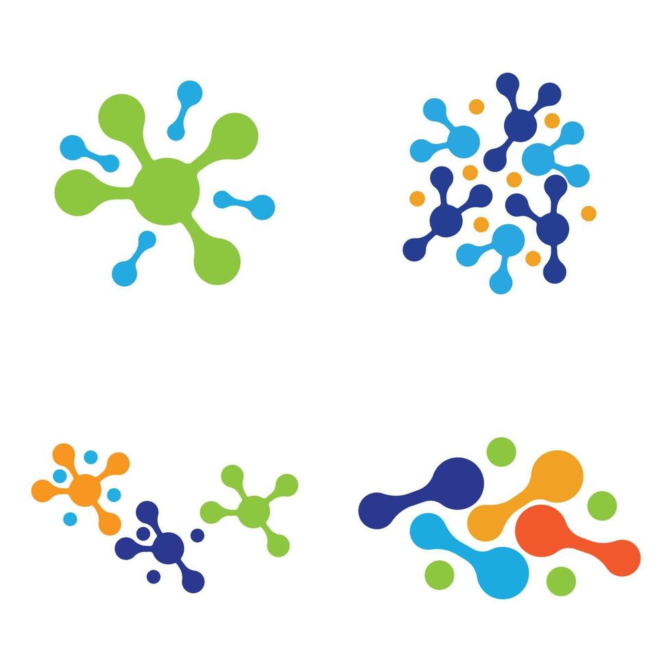 molecule logo vector