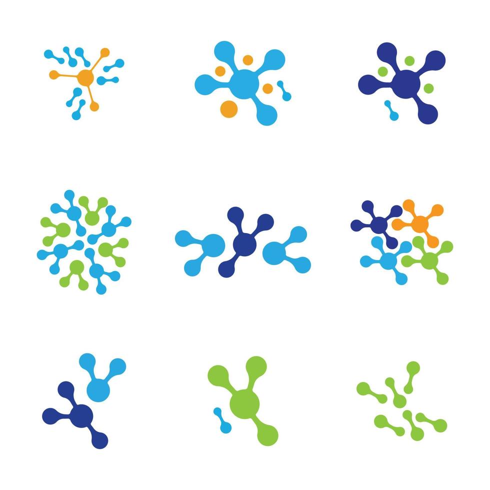 molecule logo vector