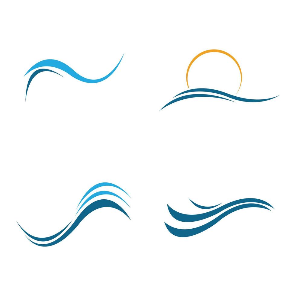 logo de agua de onda vector