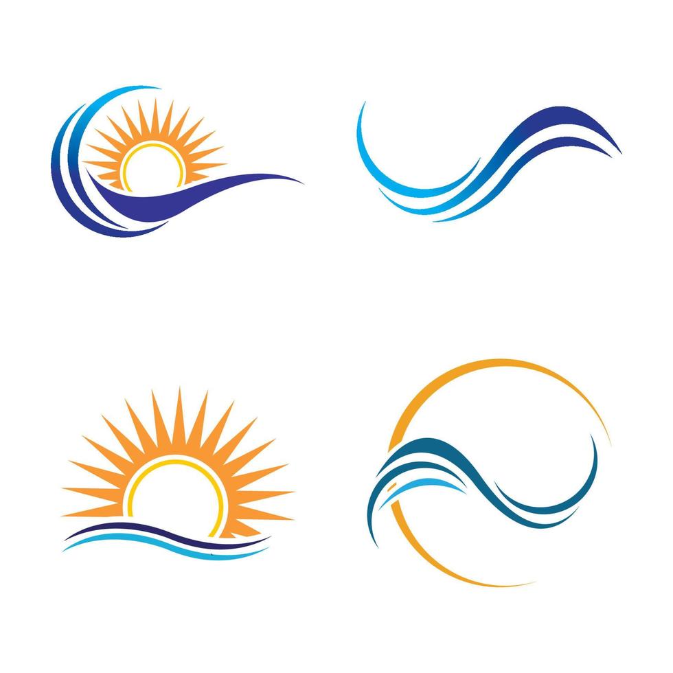 wave water logo vector