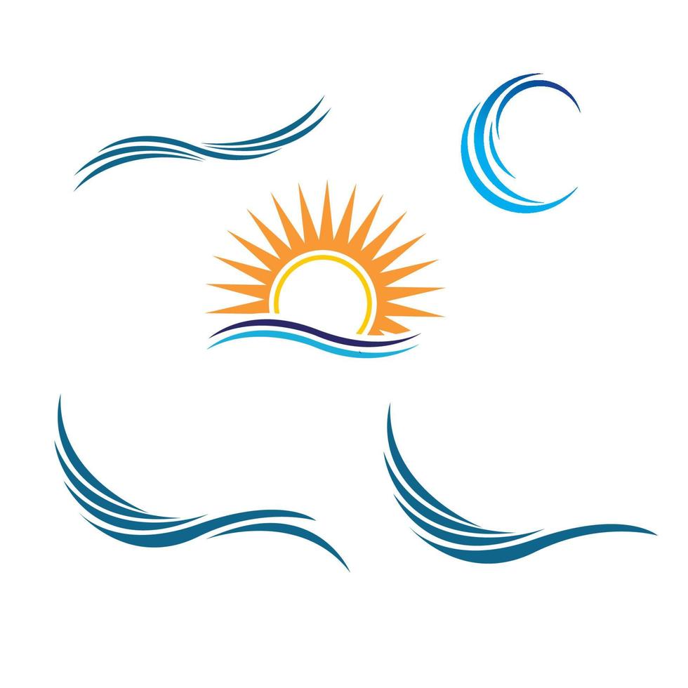 wave water logo vector