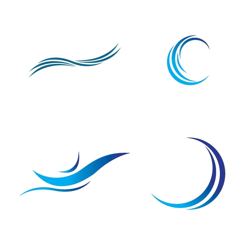 logo de agua de onda vector