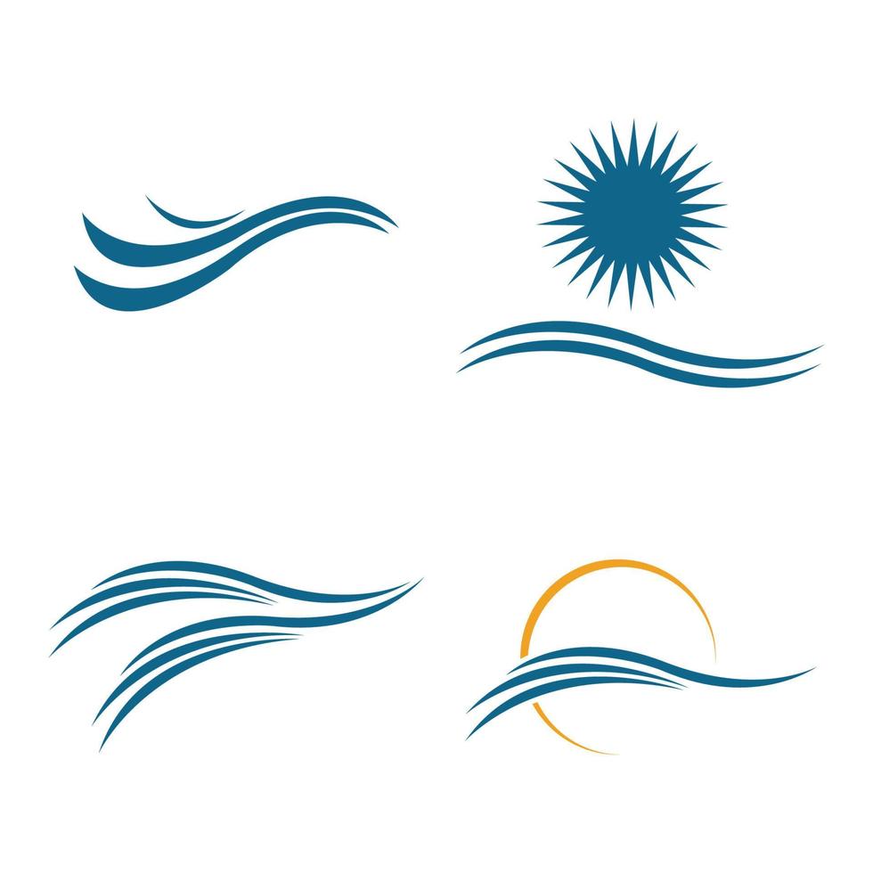 logo de agua de onda vector