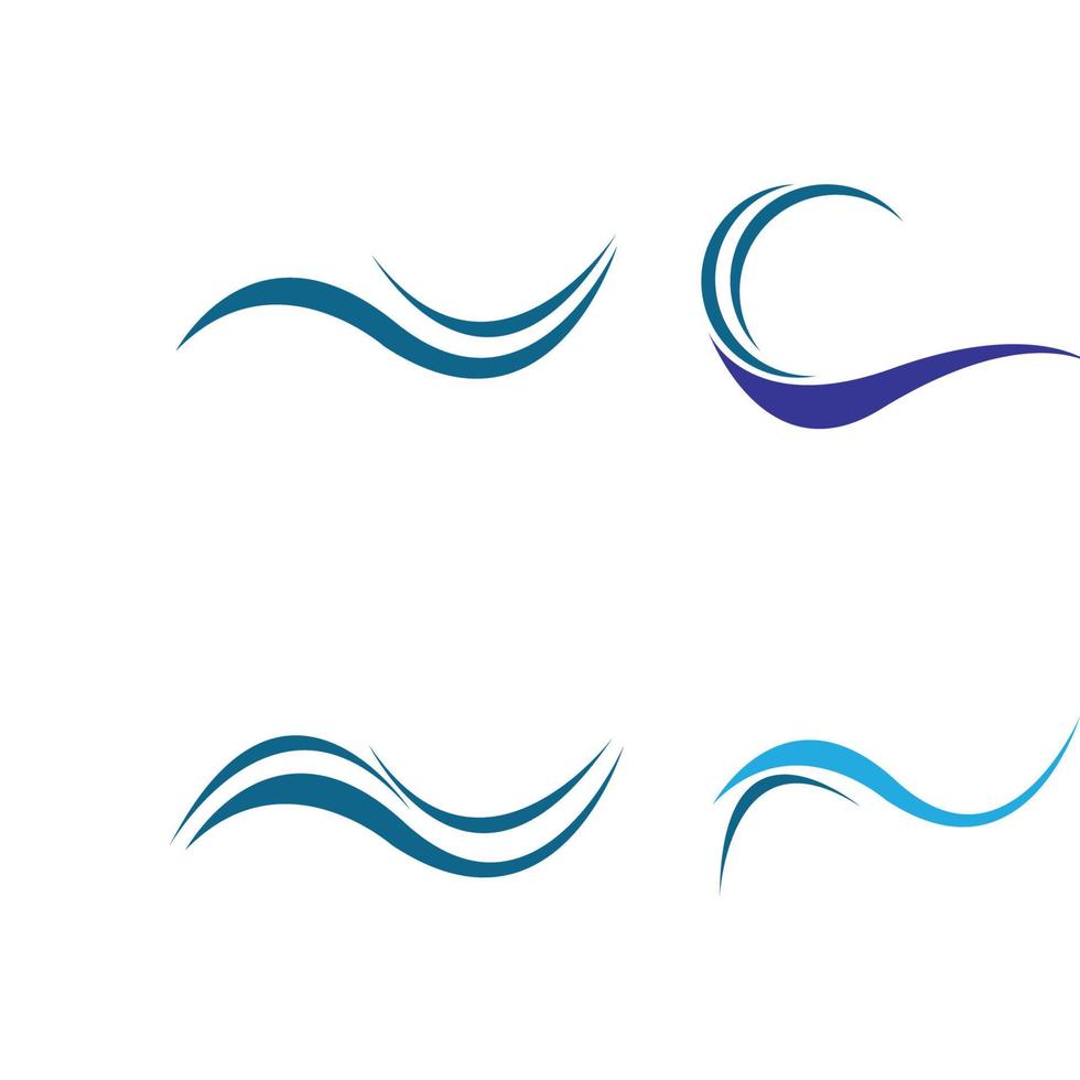 logo de agua de onda vector