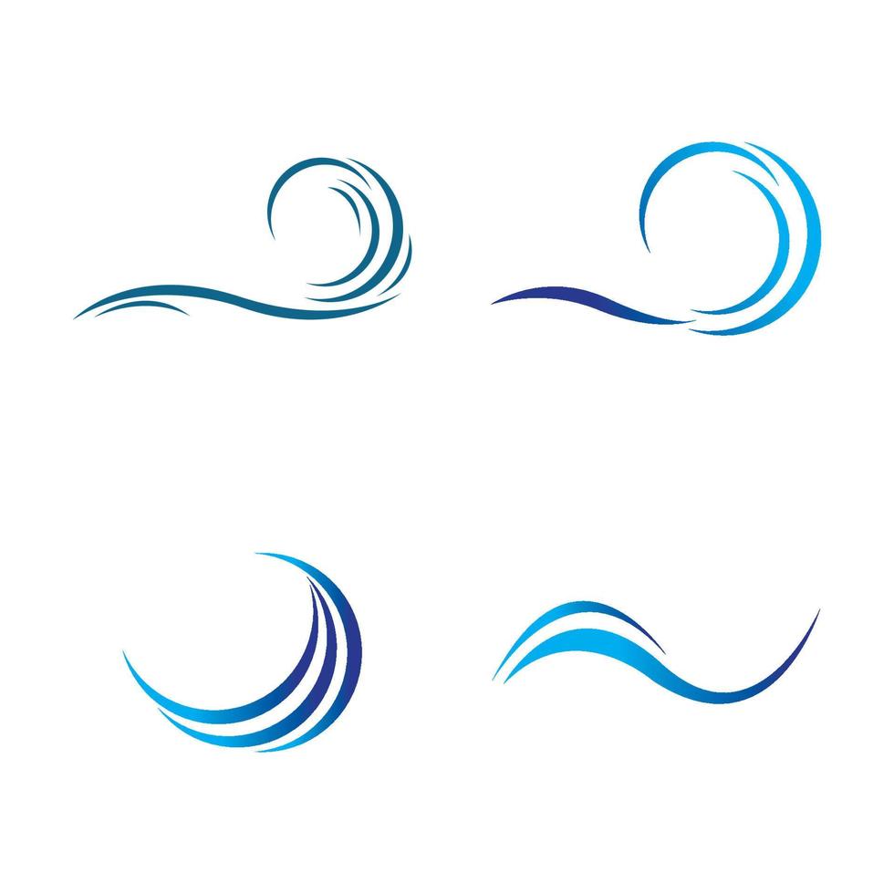 logo de agua de onda vector