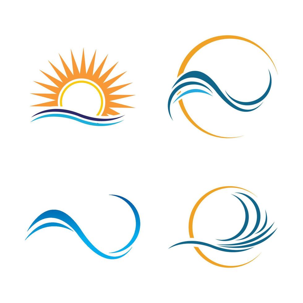 logo de agua de onda vector